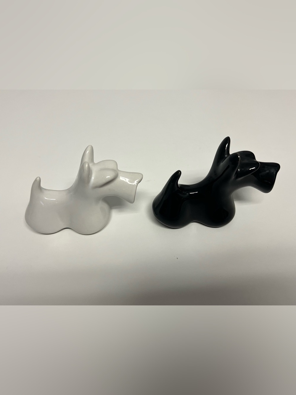 Ceramic Dog Salt and Pepper Shaker Set - Black & White